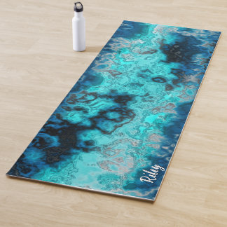 Tapete De Yoga Agate Azul Personalizado