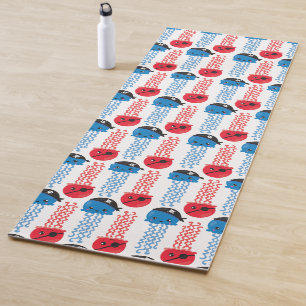 Tapete De Yoga Água-viva pirata, padrão de água-viva, animais mar