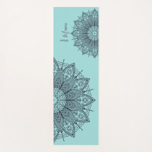 Tapete De Yoga Airando Mandalas Sobre O Mar Green Personalizado Y
