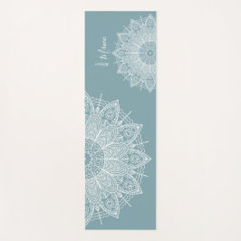 Tapete De Yoga Airwhite Mandalas sobre Blue Green Personalizado