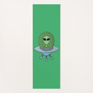 Tapete De Yoga Alienígena em sua nave espacial
