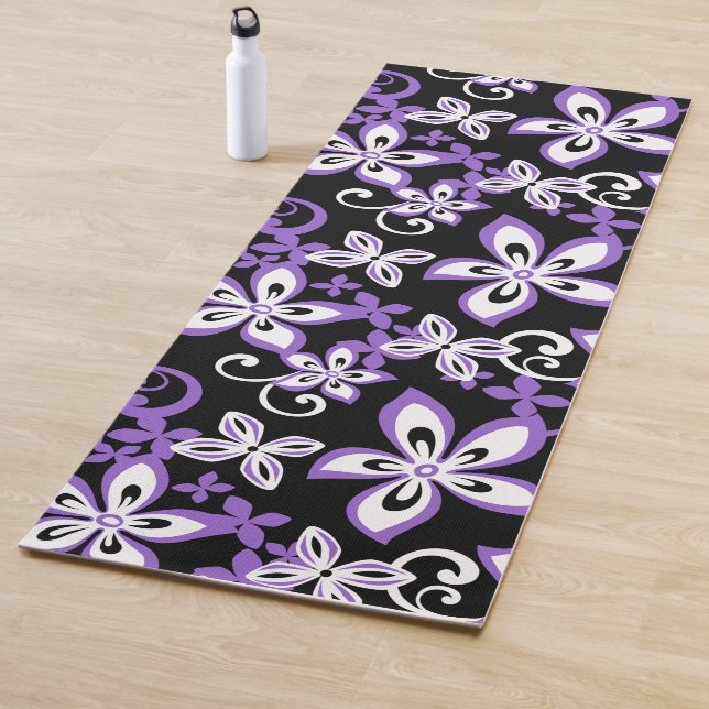 TAPETE DE YOGA ALOHA HAWAII (PRETO/PURPLE) (In Situ)