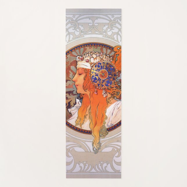 Tapete De Yoga Alphonse Mucha (Frente)