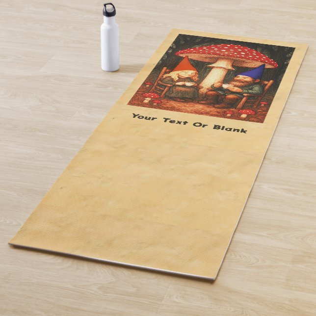 Tapete De Yoga Amanita Mushroom and Gnomes (In Situ)