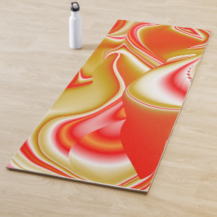 Tapete De Yoga Amor e Abstrato 3D Rainbowart Dourado