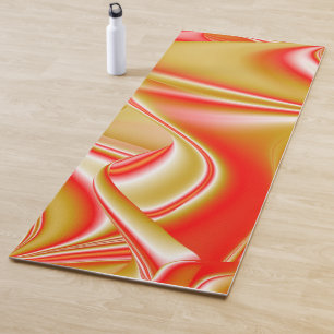 Tapete De Yoga Amor e Abstrato 3D Rainbowart Dourado
