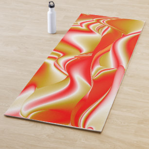 Tapete De Yoga Amor e Abstrato 3D Rainbowart Dourado