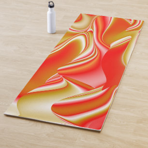 Tapete De Yoga Amor e Abstrato 3D Rainbowart Dourado