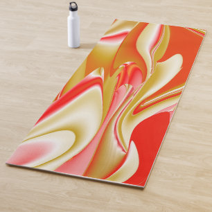 Tapete De Yoga Amor e Abstrato 3D Rainbowart Dourado