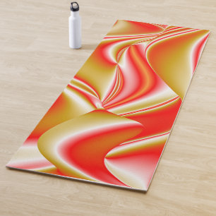 Tapete De Yoga Amor e Abstrato 3D Rainbowart Dourado