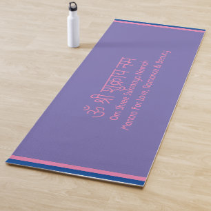 Tapete De Yoga Amor Mantra Sanskrit Rosa Yoga Matt Yoga Mat