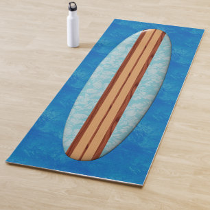 Tapete De Yoga Aqua havaiano da prancha de Longboard da praia do