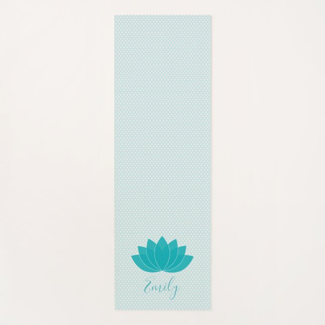 Tapete De Yoga Aqua Lotus Personalizou Yoga Mat (Frente)