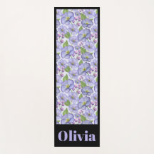 Aquarela Violetas Roxas e Padrão Floral