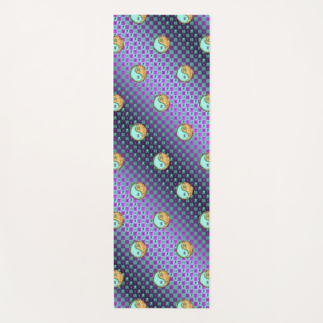 Tapete De Yoga Aquário e Barco de Fogo (Frente)