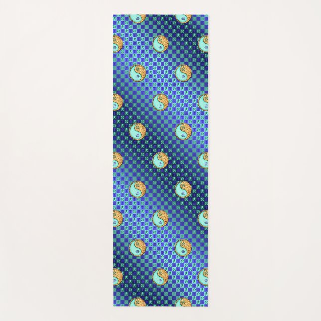 Tapete De Yoga Aquário e Ox de Fogo (Frente)