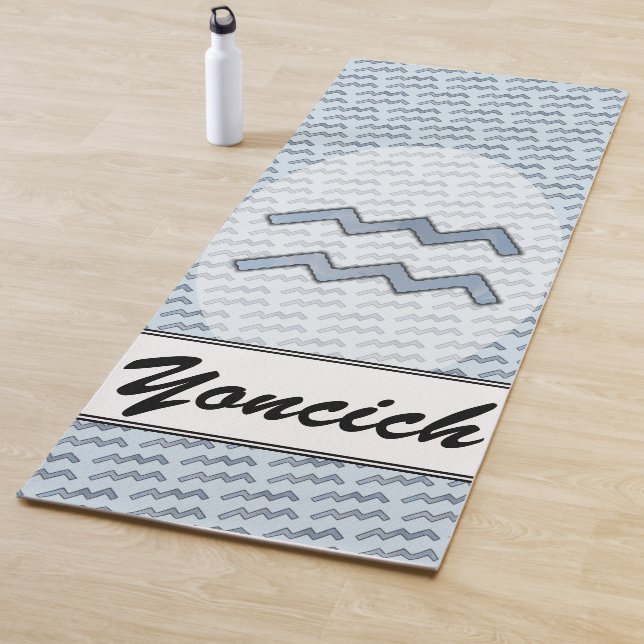 Tapete De Yoga Aquarius Zodiac - Símbolo Elemento de K. Yoncich (In Situ)