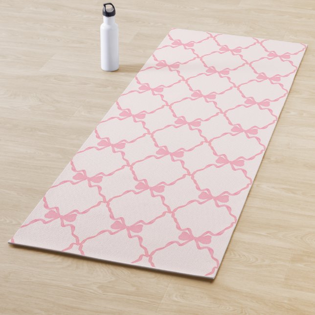 Tapete De Yoga Arco Bebê Trellis Rosa Bella Ribbon Yoga Mat (In Situ)
