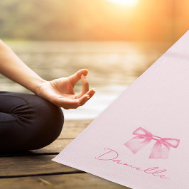 Tapete De Yoga Arco de Exercício Minimalista Rosa Pastel