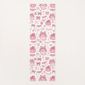 Tapete de Yoga Arco-íris Fantasma Rosa Coquette Ha