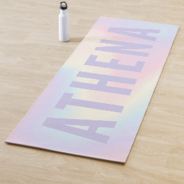Tapete De Yoga Arco-íris pastel suave, moda, mínimo moderno