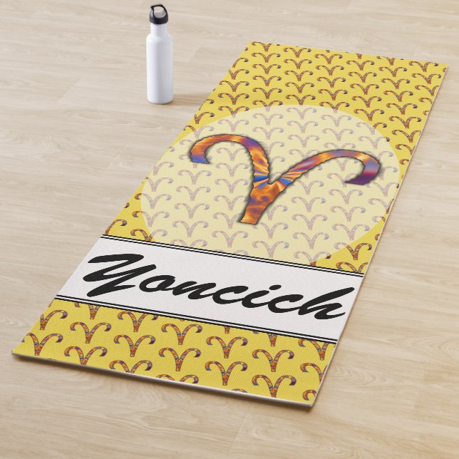 Tapete De Yoga Aries Zodiac - Símbolo Elemento de Kenneth Yoncich (In Situ)