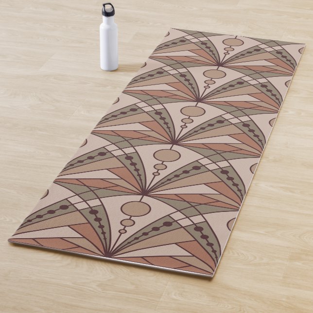 Tapete De Yoga Art Deco (tons naturais de terracota) (In Situ)