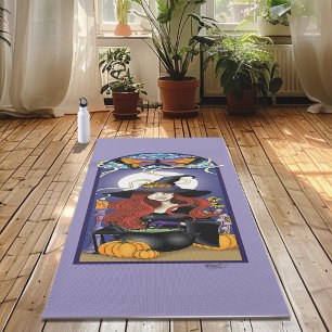 Tapete De Yoga Art Nouveau Bruxa Roxo