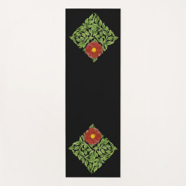 Tapete De Yoga Art Nouveau Rosa vermelha De Morgan