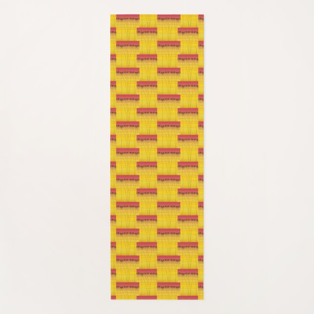 Tapete De Yoga Arte africana, Árvores de Coco Yoga Mat (Frente)