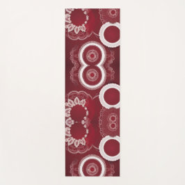 Tapete De Yoga Arte Dark Red Floral AI