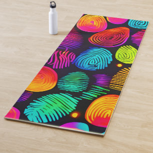 Tapete De Yoga Arte de Abstrato inspirada em impressões digitais