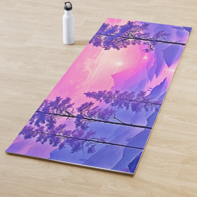 Tapete De Yoga Arte de Paisagem Roxa (In Situ)
