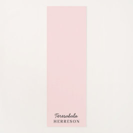 Tapete De Yoga Arte Feminina Minimalista Moderna em Rosa Monogram