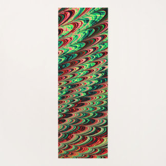 Tapete De Yoga Arte Fractal Funky Boêmio Sinuoso Ondulado Alucina