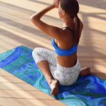 Tapete De Yoga Arte mármore fluida do Abstrato Marinho de Turques<br><div class="desc">Esta design foi criada da minha pintura de acrílico fluido de um tipo. Ele pode ser personalizado clicando no botão personalizar e adicionando um nome, iniciais ou suas palavras favoritas. Entre em contato comigo em colorflowcreations@gmail.com se você quiser usar este design em outro produto. . Veja mais das minhas criações...</div>