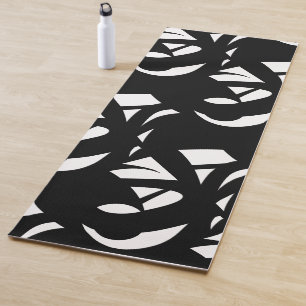 Tapete De Yoga Arte moderna única, preto e branco
