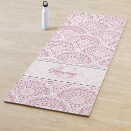Tapete De Yoga Arte Personalizada Deco Rosa Confetti Lace Mandala