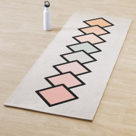 Tapete De Yoga arte quadrada colorida