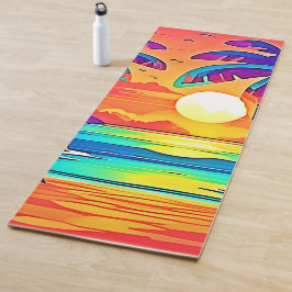 Tapete De Yoga Arte solar tropical vibrante