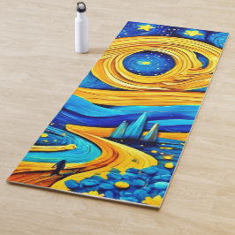 Tapete De Yoga Arte Vibrante Estelar