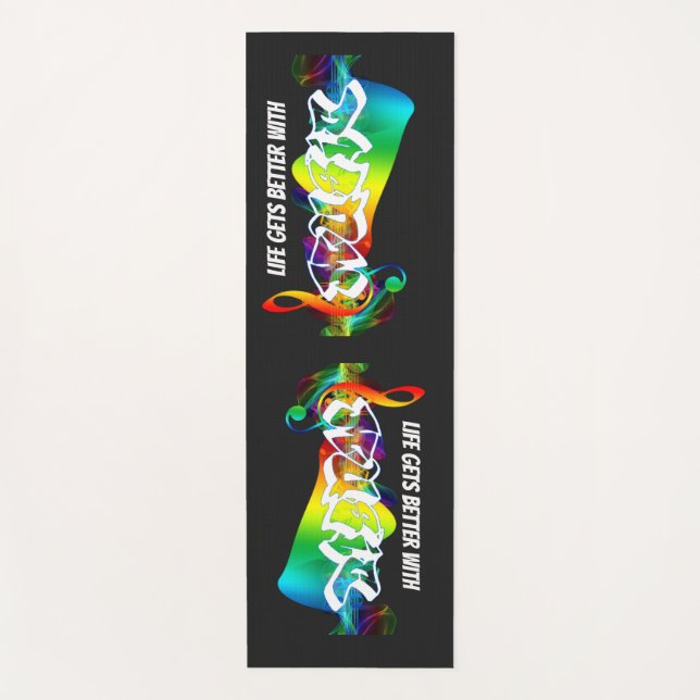 Tapete De Yoga Artistas de Música Vintage Yoga (Frente)