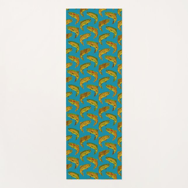 Tapete De Yoga Aspen Leaf Rainbow Pattern Invisível 2018 (Frente)