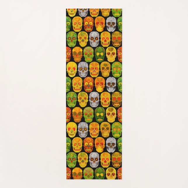 Tapete De Yoga Aspen Leaf Skulls padrão sem falhas 2018 (Frente)