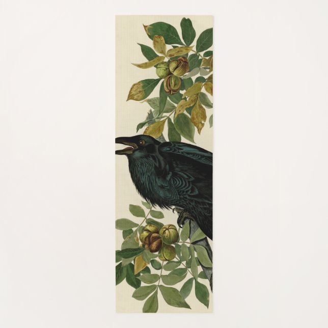 Tapete De Yoga Audubon Raven Bird Classic Trabalho de arte (Frente)