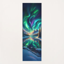 Tapete de Yoga Aurora Boreal Invernal 