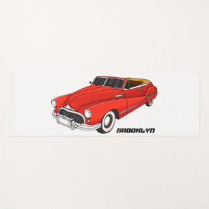 Tapete De Yoga Automóvel clássico vermelho 1948