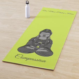 Tapete De Yoga Avalokiteshvara Kuan Yin Budista Desenhando Mantra