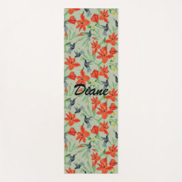 Tapete De Yoga Aves E Flores