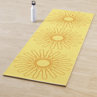 Tapete De Yoga Aztec Sun Pattern Double Sided